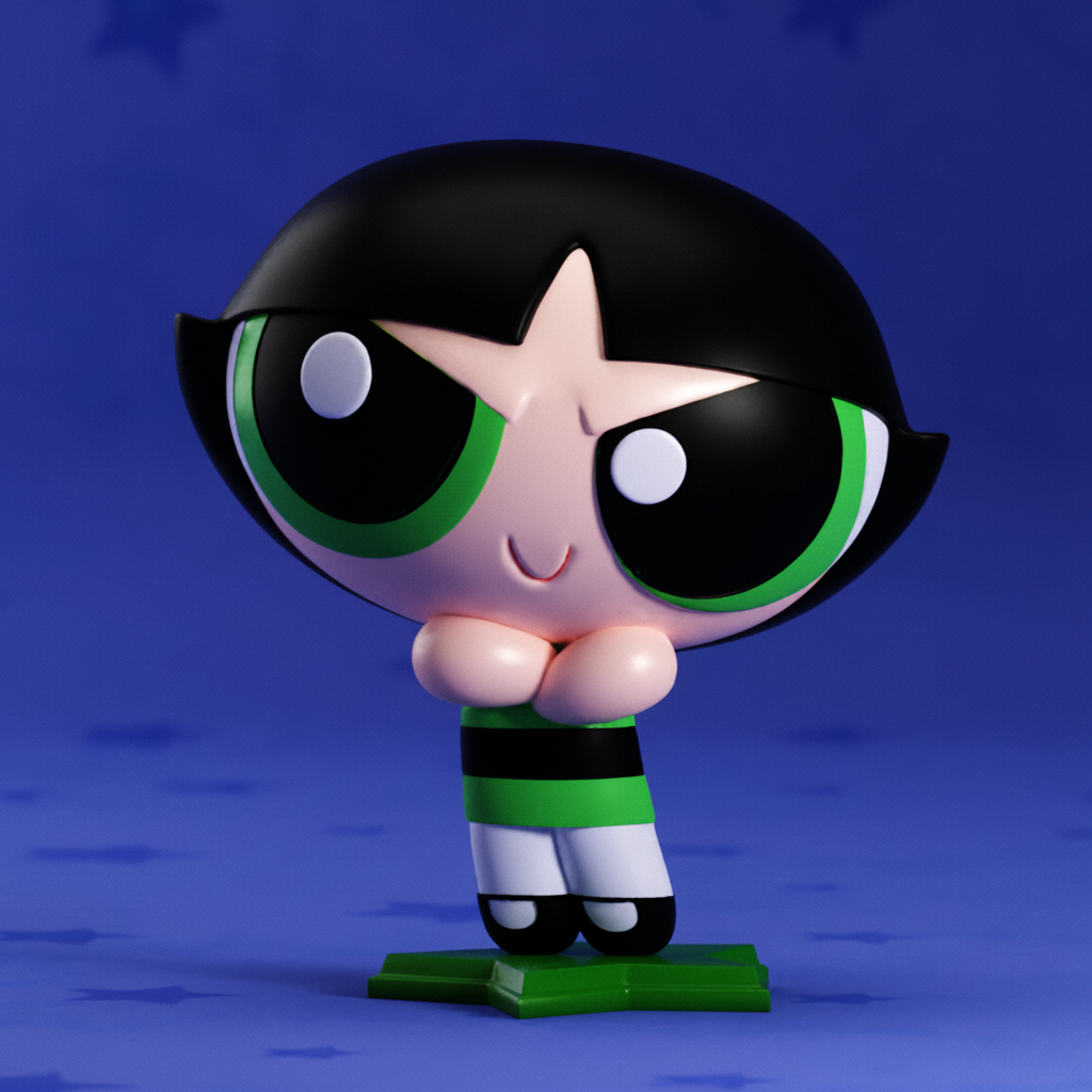 Figura colecionável 3D da Buttercup - categoria acessórios